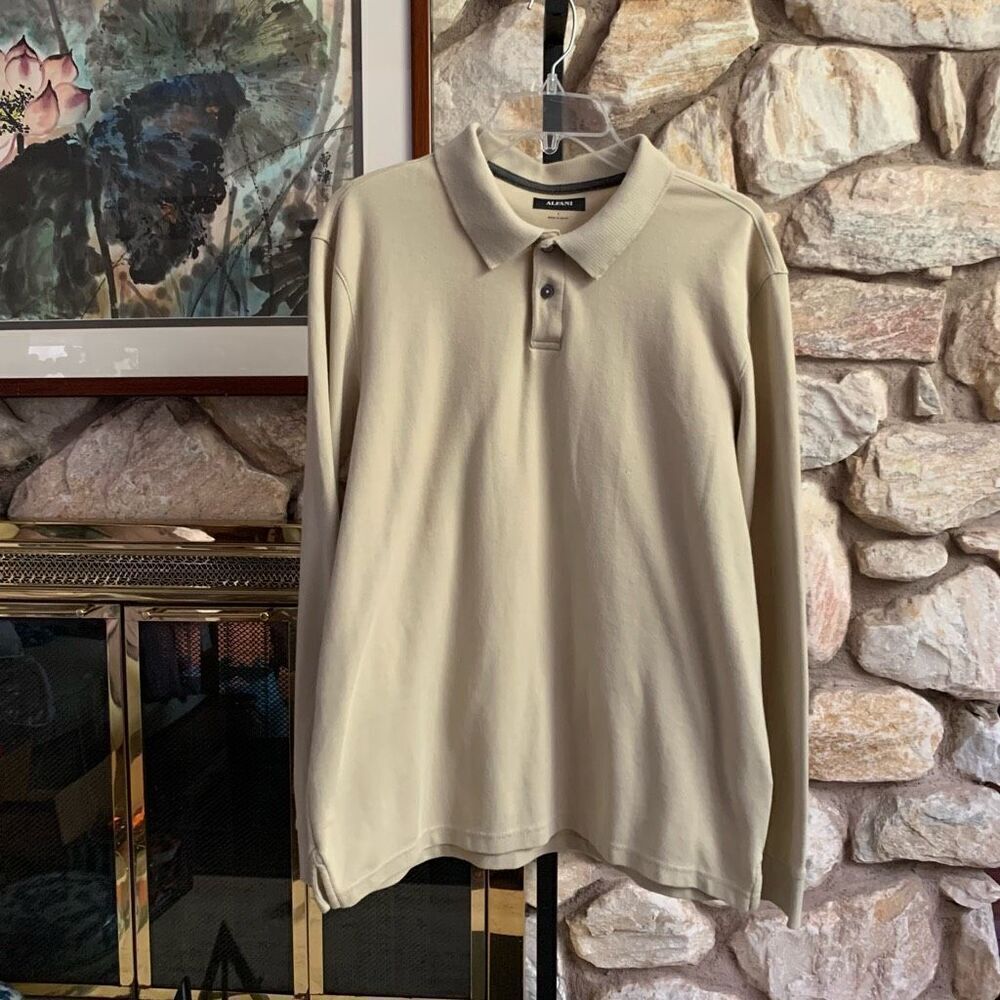 Alfani long sleeve polo